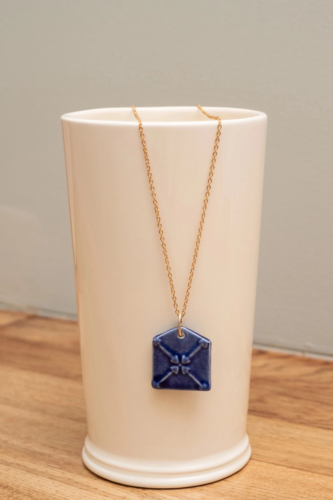 Pendant Desvres tile - Desvres earthenware
