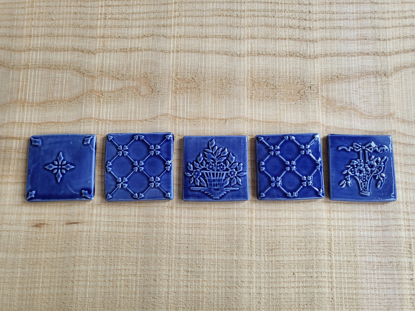 Small earthenware tiles - Decor - set of 10