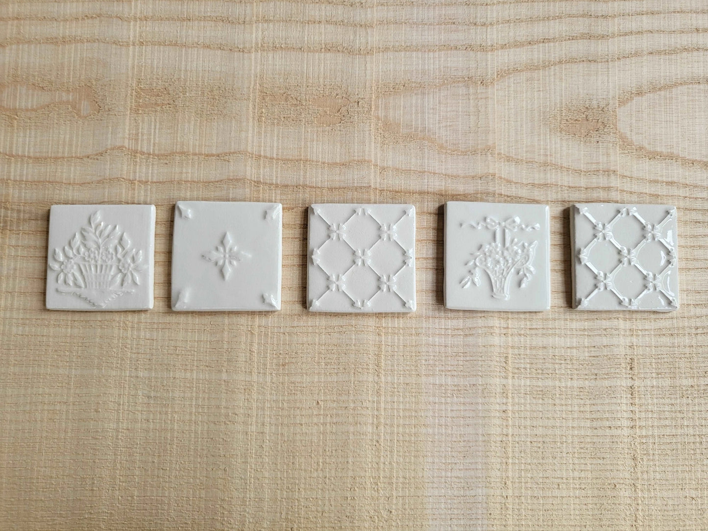 Small earthenware tiles - Decor - set of 10
